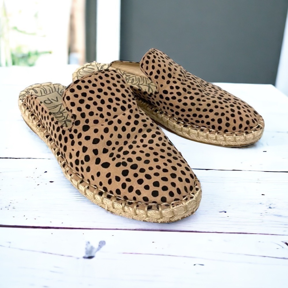 DV by Dolce Vita Elaine Leopard Slip On Espadrille Mules, Women's Size 7.5